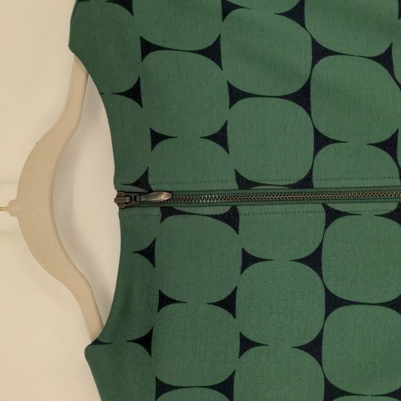 Boden Women's Midi Dress Size 4 Long Geometric Printed Blue Green Ponte - Picture 12 of 13